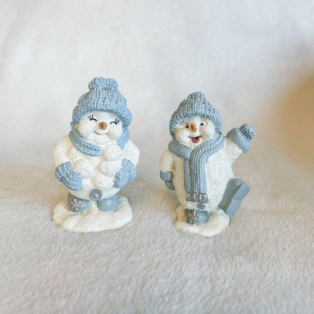 Snow Buddies 2000 Snowball and Uncle Flake Figurines
